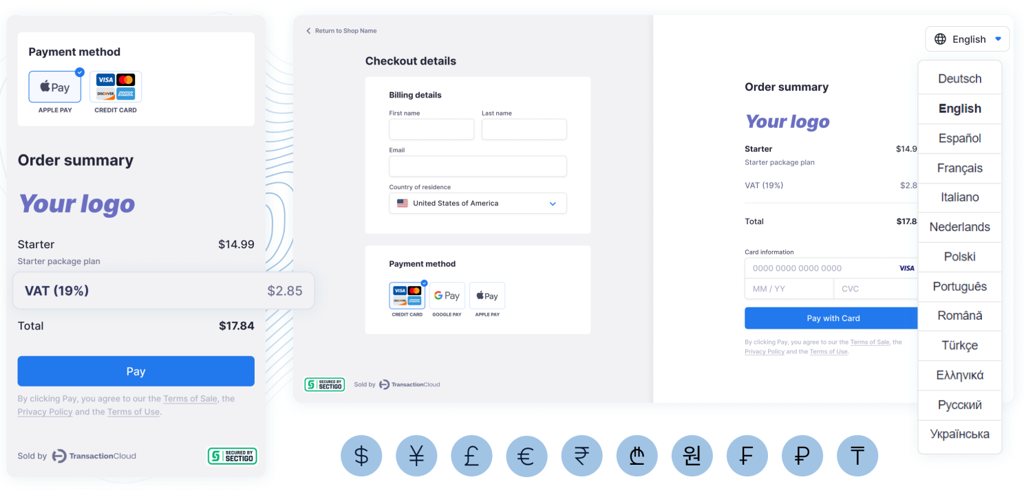 localized checkout